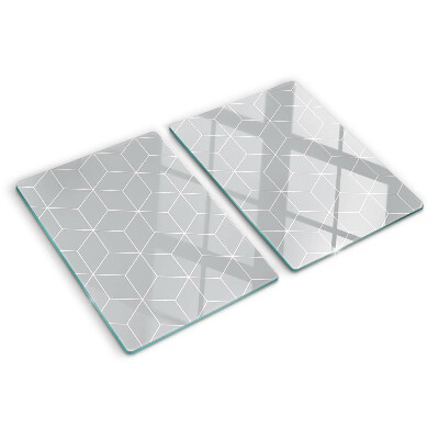 Chopping board glass Hexagonal geometric grid