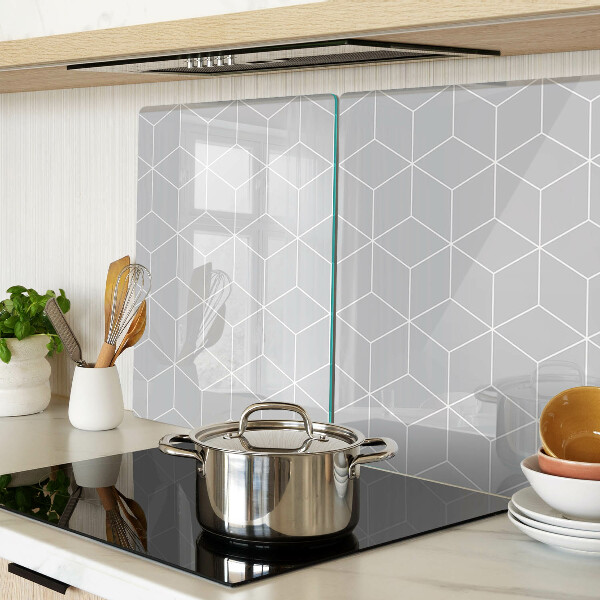Chopping board glass Hexagonal geometric grid