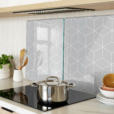 Chopping board glass Hexagonal geometric grid