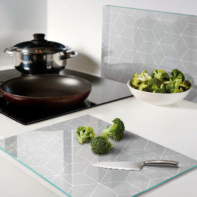 Chopping board glass Hexagonal geometric grid