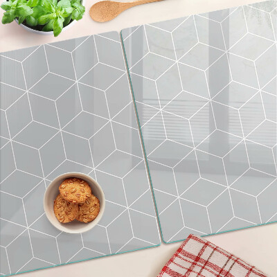 Chopping board glass Hexagonal geometric grid