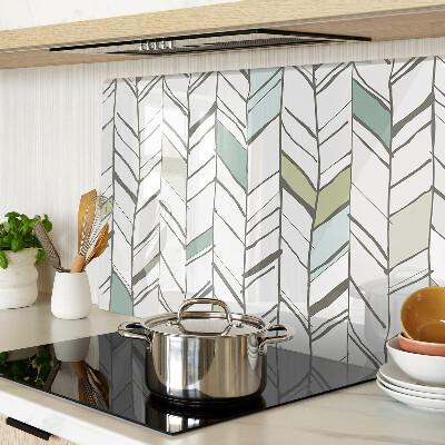 Glass chopping board Leafy patterns in shades of green