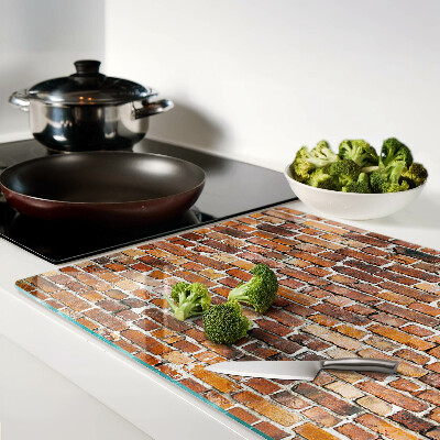 Glass cutting board Brick wall
