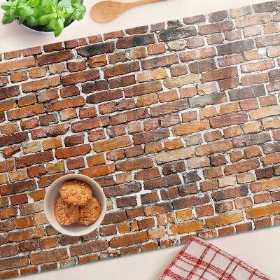 Glass cutting board Brick wall