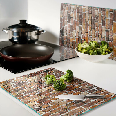 Glass cutting board Brick wall