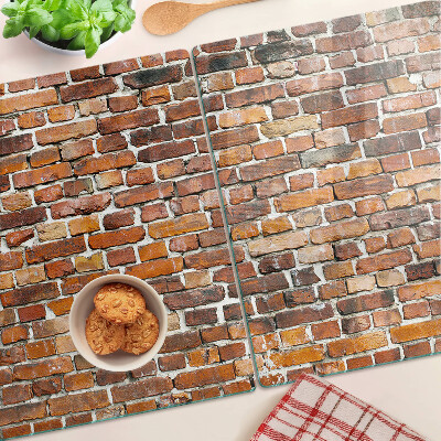 Glass cutting board Brick wall