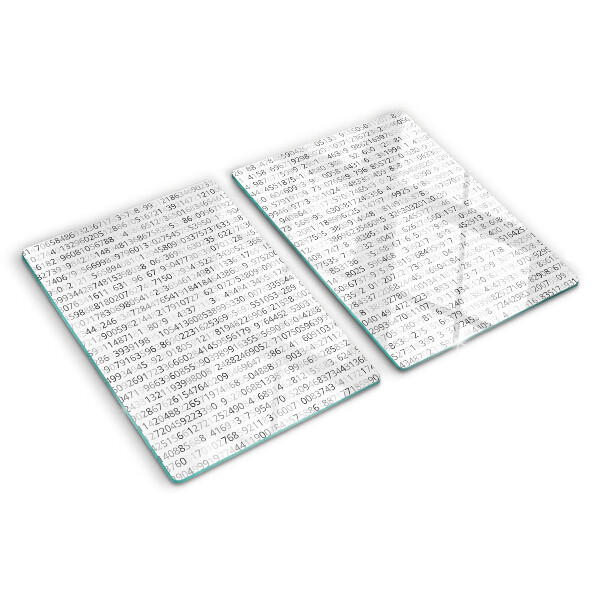 Chopping board glass A sequence of numbers