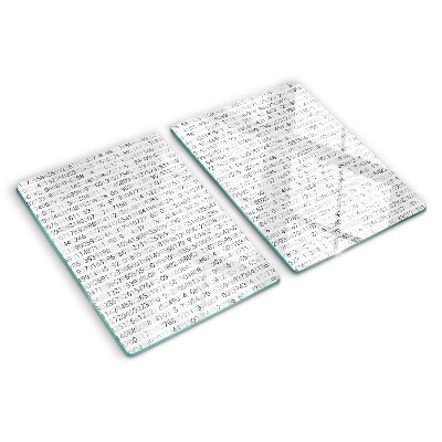 Chopping board glass A sequence of numbers