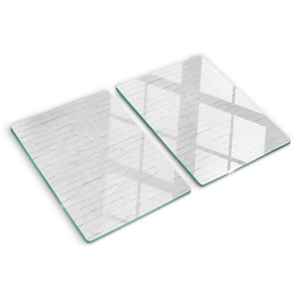 Glass chopping board White floorboards