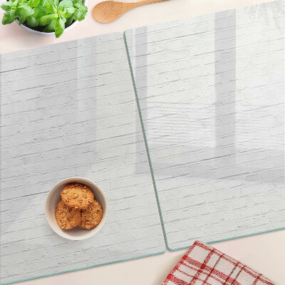 Glass chopping board White floorboards
