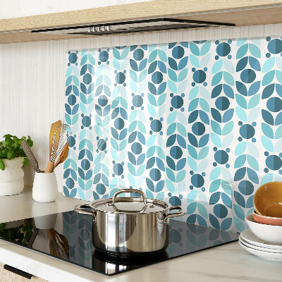 Cutting board Leaves in shades of blue