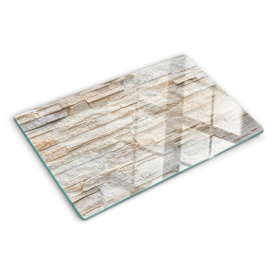 Glass chopping board Natural stone in shades of beige
