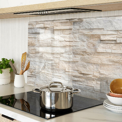 Glass chopping board Natural stone in shades of beige