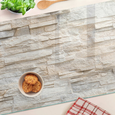 Glass chopping board Natural stone in shades of beige