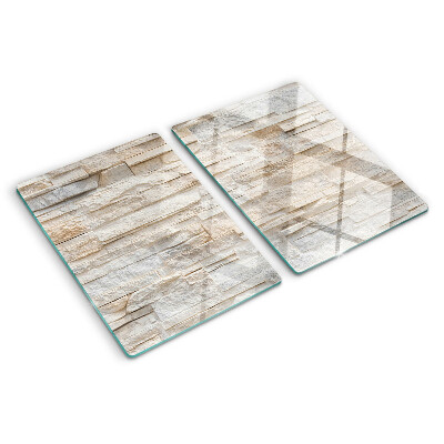 Glass chopping board Natural stone in shades of beige
