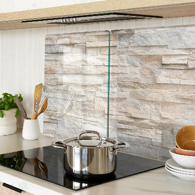 Glass chopping board Natural stone in shades of beige
