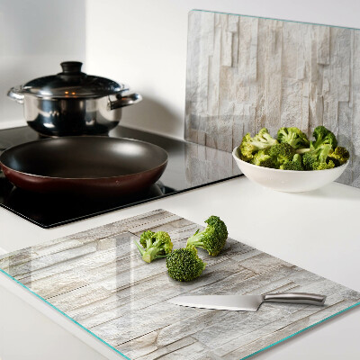 Glass chopping board Natural stone in shades of beige