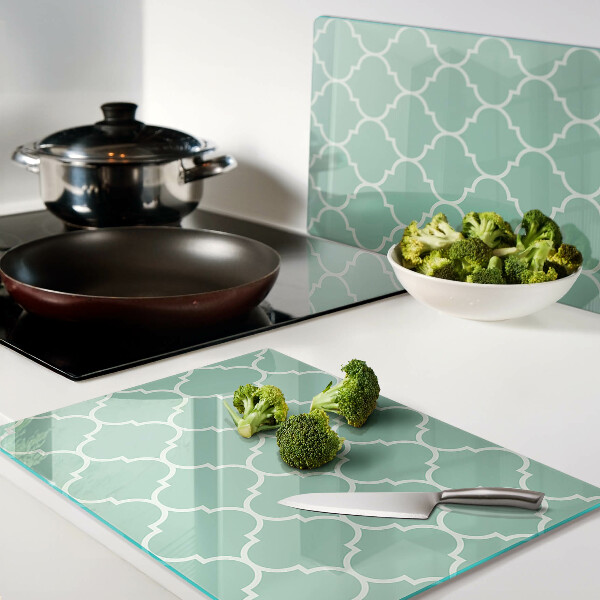 Glass cutting board Moroccan pattern