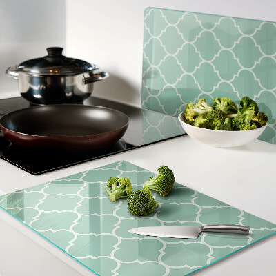 Glass cutting board Moroccan pattern