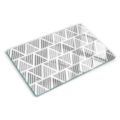 Glass kitchen board Geometric patterns in shades of gray