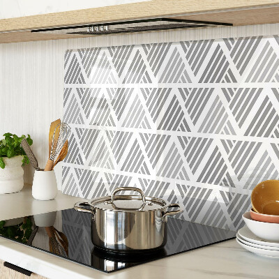 Glass kitchen board Geometric patterns in shades of gray
