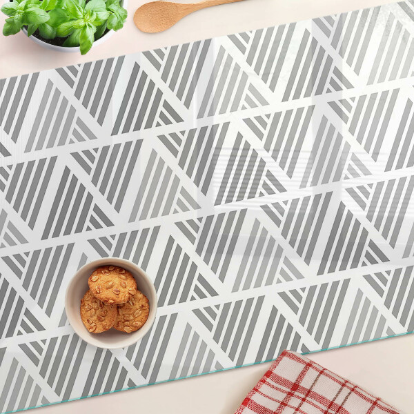 Glass kitchen board Geometric patterns in shades of gray