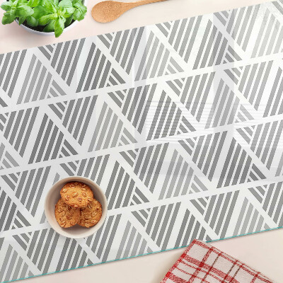Glass kitchen board Geometric patterns in shades of gray