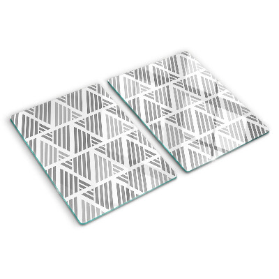 Glass kitchen board Geometric patterns in shades of gray