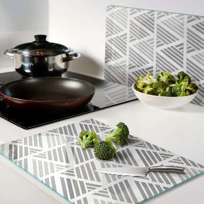 Glass kitchen board Geometric patterns in shades of gray