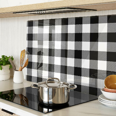 Chopping board glass Checkered motif