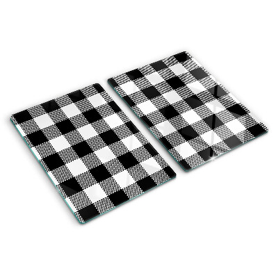 Chopping board glass Checkered motif