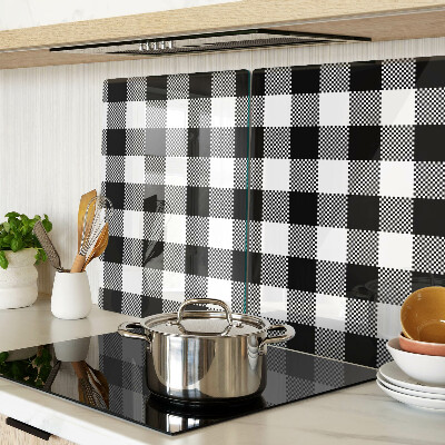 Chopping board glass Checkered motif
