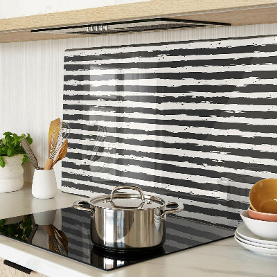 Glass kitchen board Graffiti-style stripes