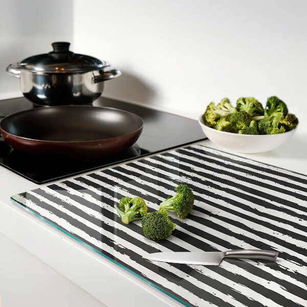 Glass kitchen board Graffiti-style stripes