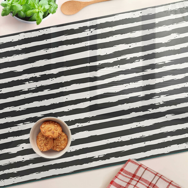 Glass kitchen board Graffiti-style stripes