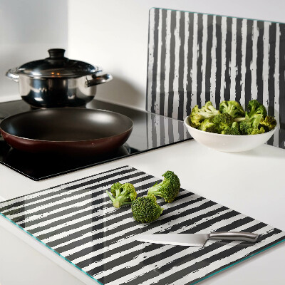 Glass kitchen board Graffiti-style stripes