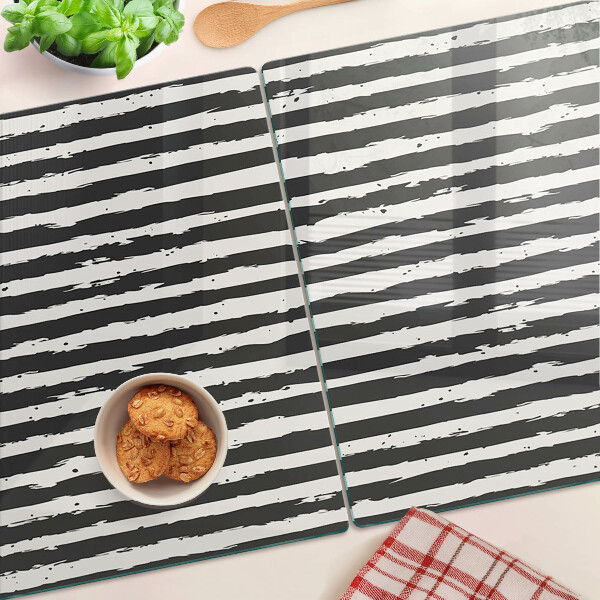 Glass kitchen board Graffiti-style stripes