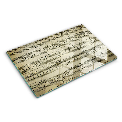 Chopping board glass Musical notation