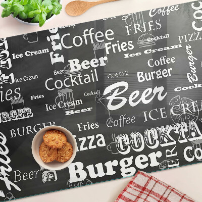 Glass chopping board Food and drinks