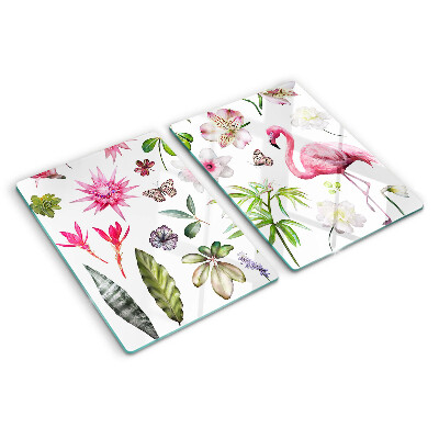 Glass cutting board Tropical Flower and Bird Collection