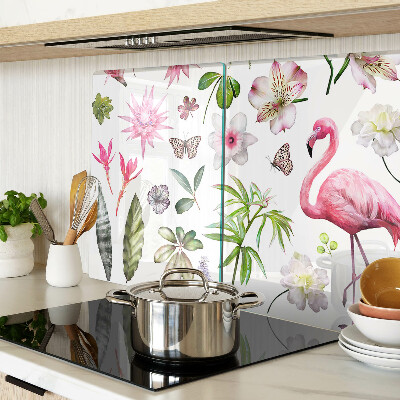 Glass cutting board Tropical Flower and Bird Collection
