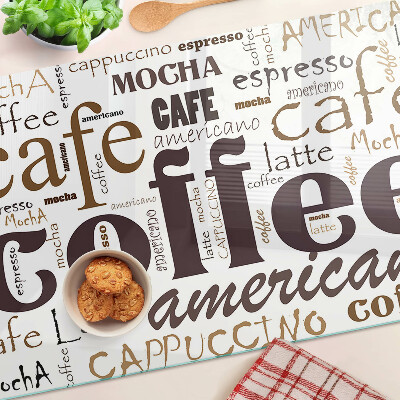 Cutting board Coffee and coffee drinks