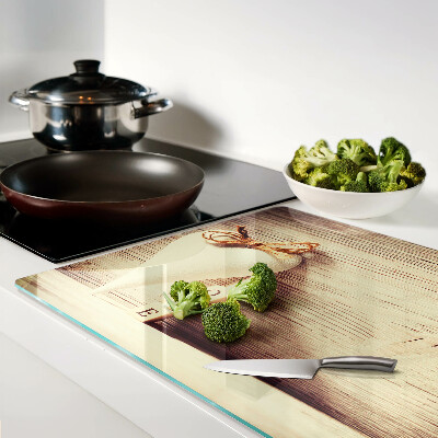Glass cutting board Love and heart