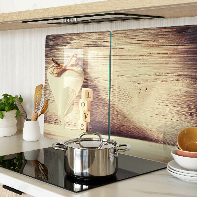 Glass cutting board Love and heart
