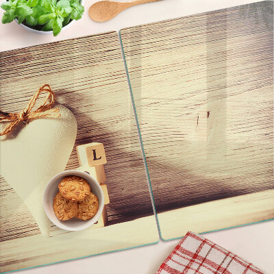 Glass cutting board Love and heart
