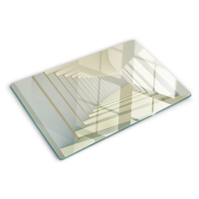 Glass kitchen board Architectural perspective with a mirror effect