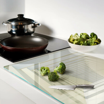 Glass kitchen board Architectural perspective with a mirror effect