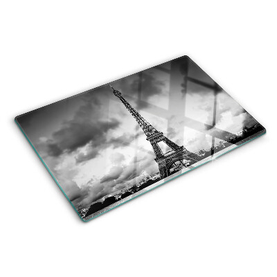 Chopping board The Eiffel Tower in black and white