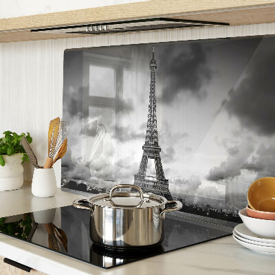 Chopping board The Eiffel Tower in black and white