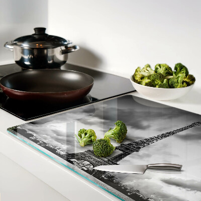 Chopping board The Eiffel Tower in black and white